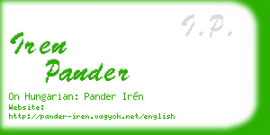 iren pander business card